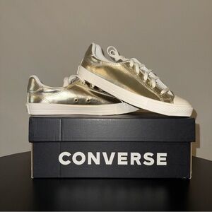 Converse Metallic Gold Low-Top Sneakers